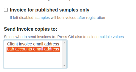 Configure Invoice Recipients in Bika Open Source LIMS