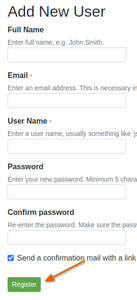 Add new Bika Senaite user
