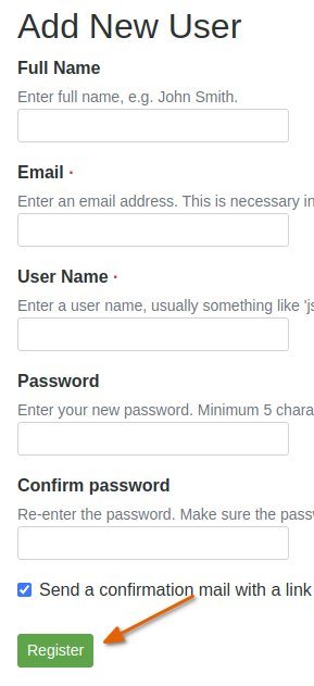 Add new Bika Senaite user