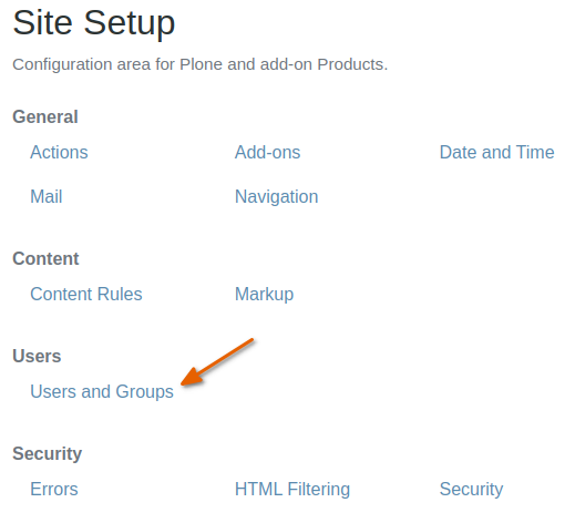 Bika Senaite users on the LIMS control panel