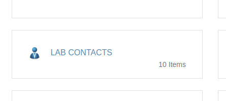 Contacts link in Bika Open Source LIMS