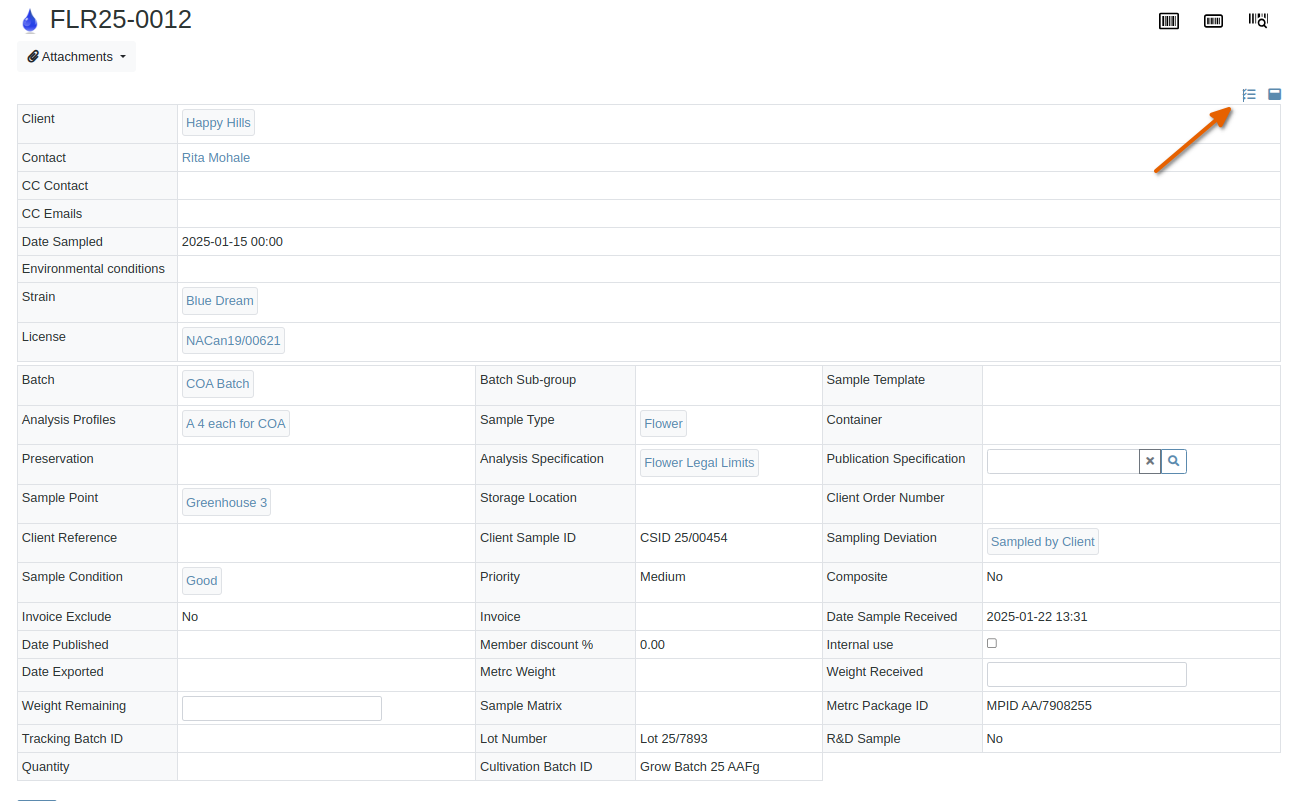 Cluttered Sample View in Bika Open Source LIMS