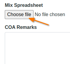 Select Mix file to upload in Bika Cement Open Source LIMS for cement and concrete laboratories