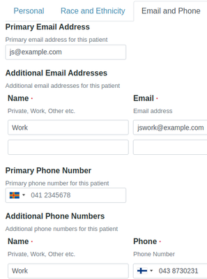  Patient Contact information in Bika Open Source LIMS