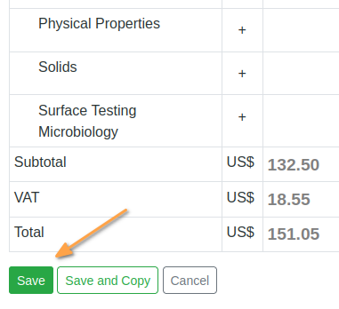 Analysis Request Price on Sample registration form in Bika Open Source LIMS