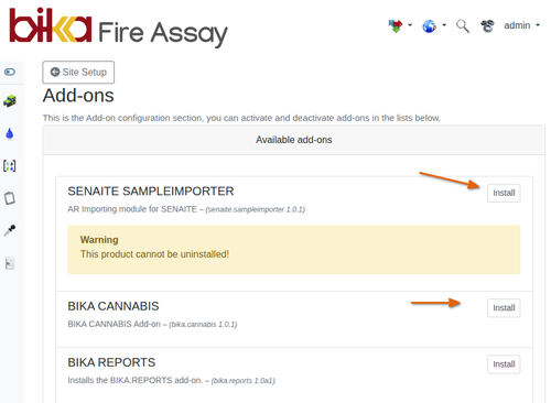 Install Add-on Products in Bika Open Source LIMS Setup