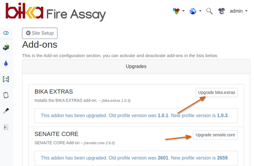 Upgrading and add-on product in Bika Open Source LIMS