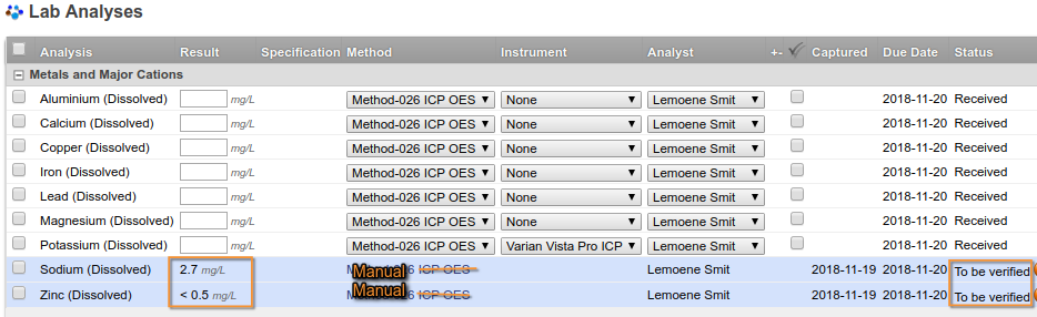 AR Results Captured in Bika | Senaite Open Source LIMS