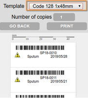  Standard Sample Sticker. Bika | Senaite