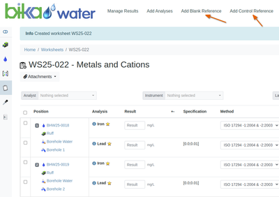  A new titled Worksheet in Bika Open Source LIMS